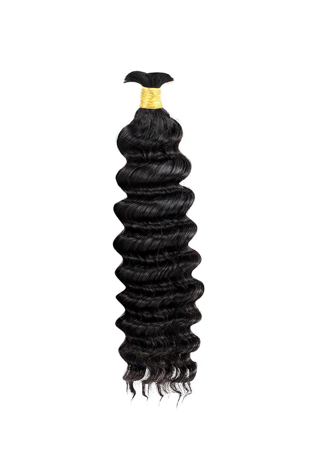 Jet Black Deep Wave Bulk Human Hair BU57