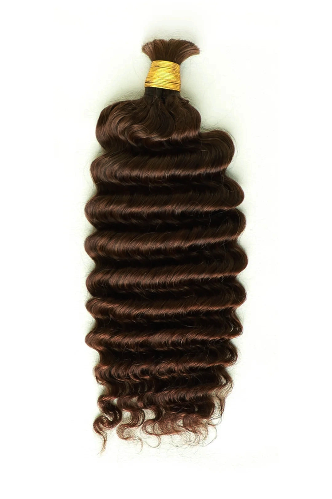#4A Dark Brown Bulk Hair Deep Wave BU45